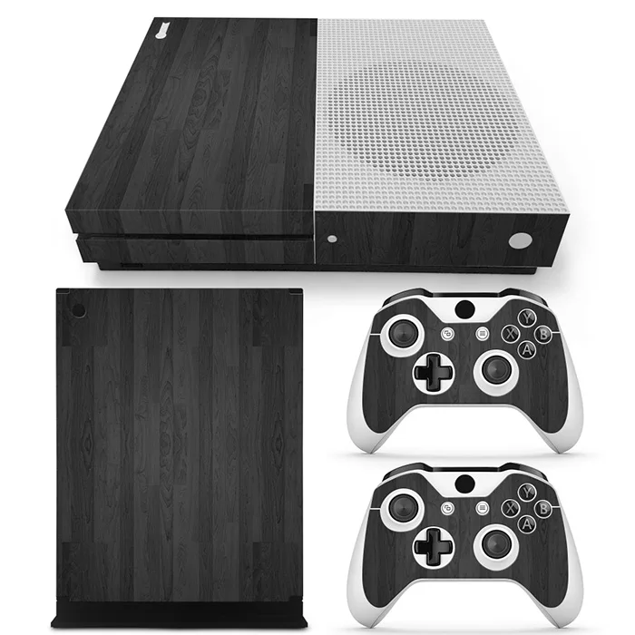 

Wood design For Xbox one s console sticker and 2 controllers sticker for XBOX ONE S vinyl sticker ---0676