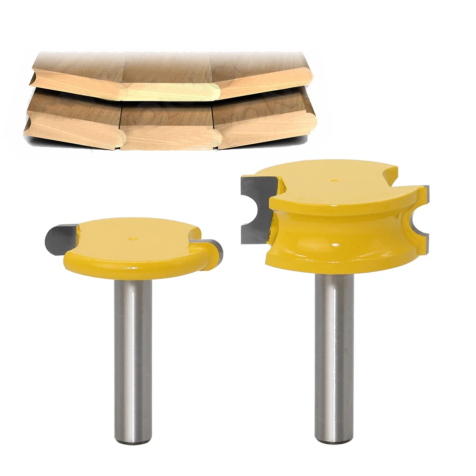 2 pcs 8mm Shank Canoe Flute and Bead Router Bit Set Woodworking Tungsten Cobalt Alloy Wood Tenon Mi