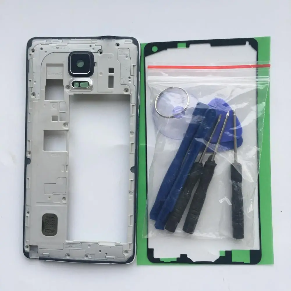 Для samsung Galaxy Note 4 IV N910F/C/G/H/A/U/T рамка Корпус средняя пластина для Замена частей |