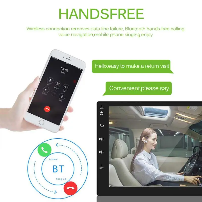 Bluetooth Автомобильный плеер Автомобильный Радио плеер Bluetooth телефон музыка скачать мобильный телефон книга поддержка для Android