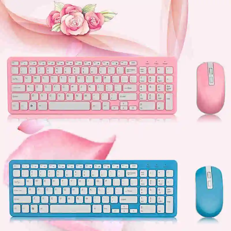 2.4G Optical Wireless Keyboard Mouse Kit Wireless Mouse Usb Receiver Combo For Macbook Pc Laptop Portable Ultra Thin Office Su