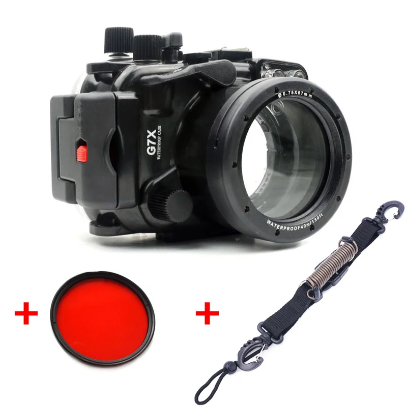 40M 130ft Underwater Waterproof Housing Diving Camera Case for Canon