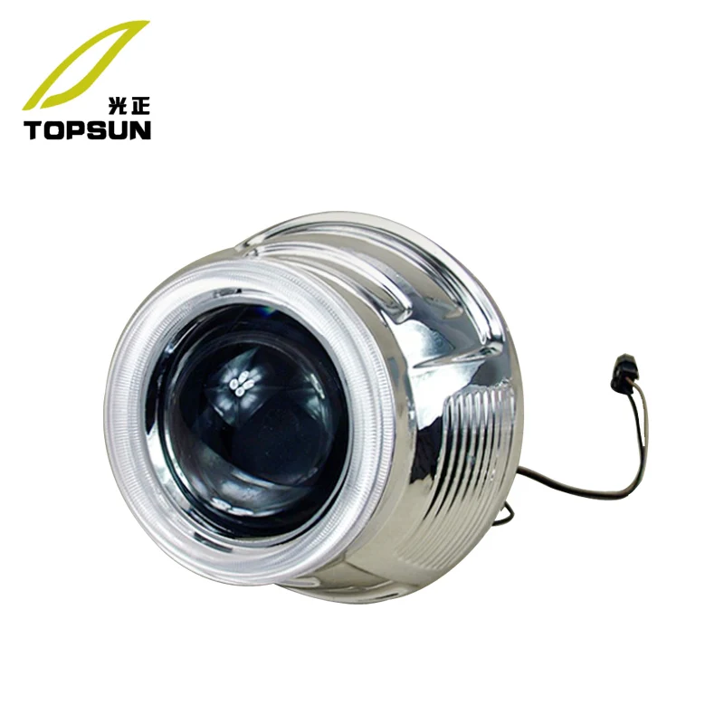 

GZTOPHID High Temperature Resistant MINI 2 Pcs 2.5 inch Projector Lens Bezel Shrouds Mask Car Covers use for H4 Buld,