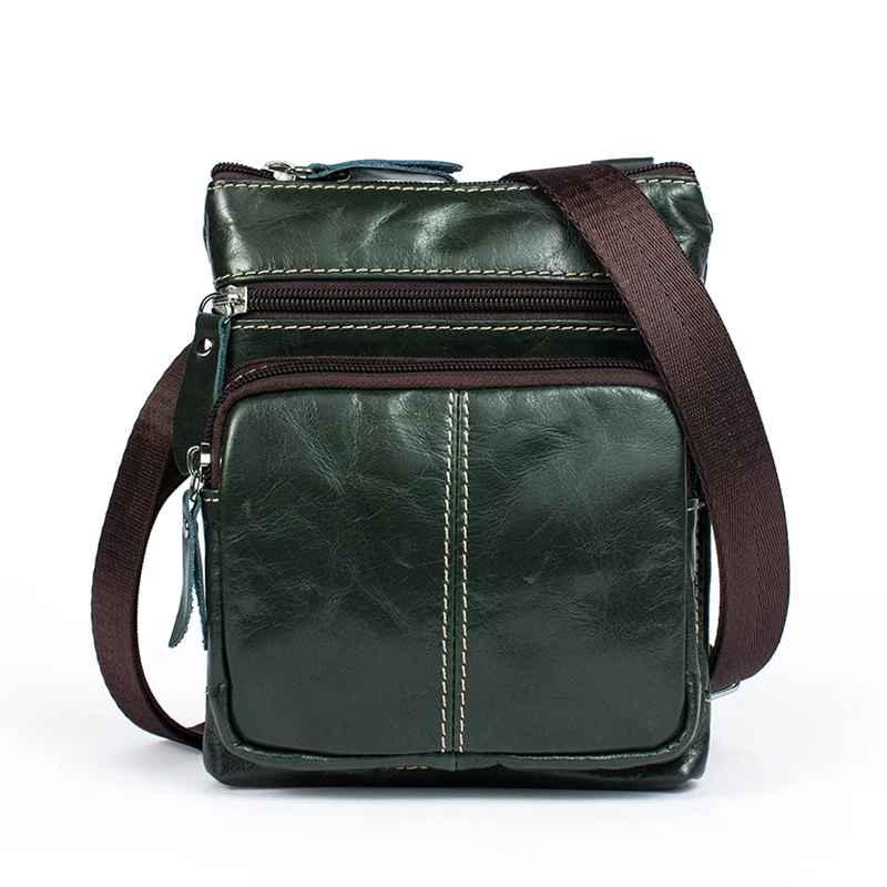Kopen WESTAL mannen schoudertas echt lederen crossbody tas mannen messenger bag lederen zachte platte rits mannen schoudertassen 701