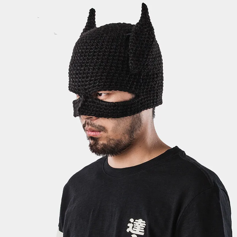 BomHCS Novelty Antenna Devil Horn Handmade Knitted Hat Cap Gift