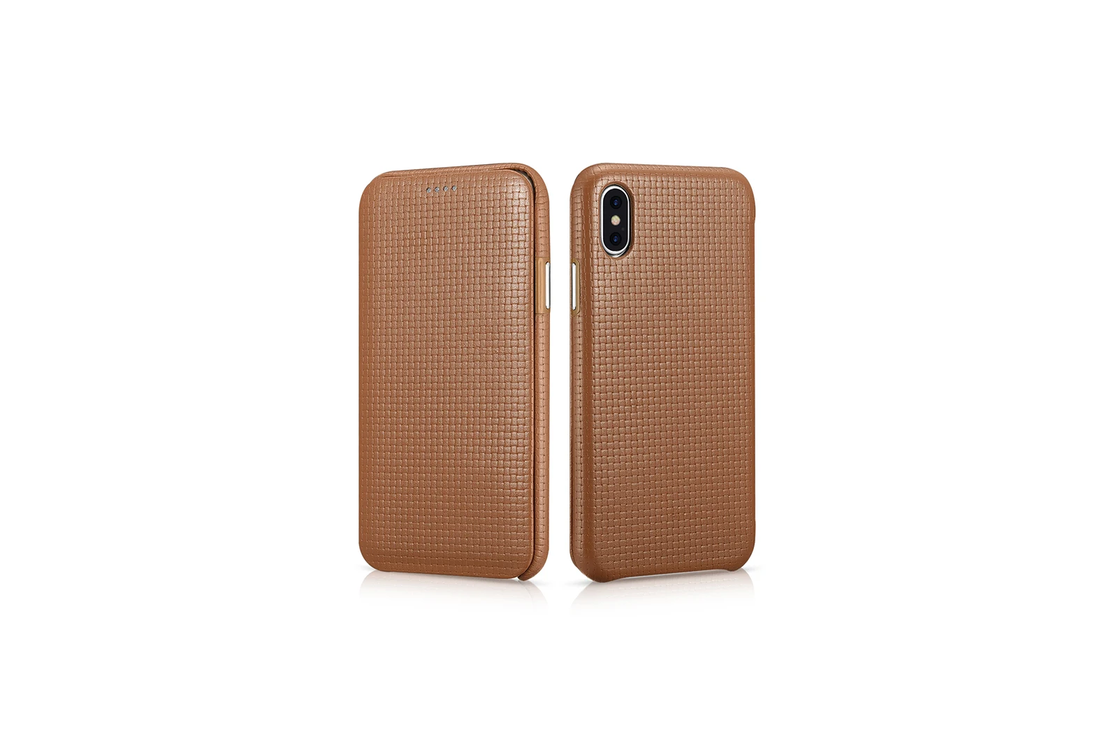 Роскошный Ультратонкий флип-чехол из парчи из натуральной кожи для iPhone X XS Max защита металлическая кнопка чехол для iPhone XR XS Max