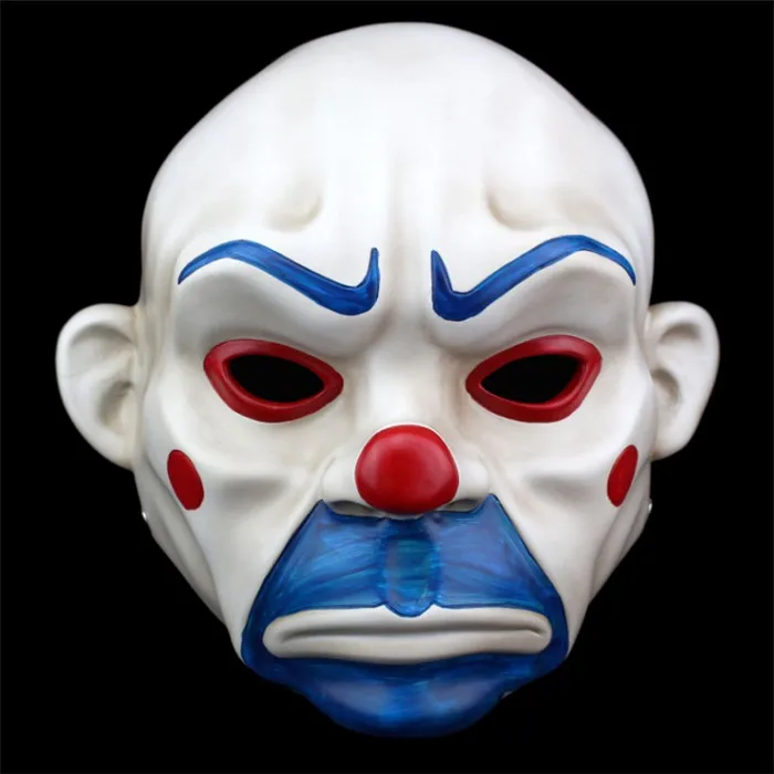  2016 Top Grade Resin Batman Joker Clown Bank Robber Mask Dark Knight Halloween Masquerade Party Fan