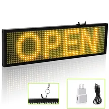 34 см SMD P5 светодиодный знак сообщения Android мобильный WiFi Программируемый Прокрутка информации магазин бар желтый светодиодный дисплей