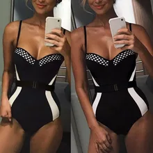 Женский сексуальный цельный перспективный бикини пуш-ап с подкладкой, купальник, пляжная одежда