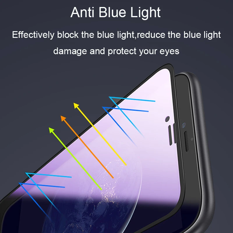 Новое поступление 9D анти синий светильник полное покрытие закаленное стекло для iPhone XS MAX XR X 8 7 6s 6 Plus стекло экран защитная пленка