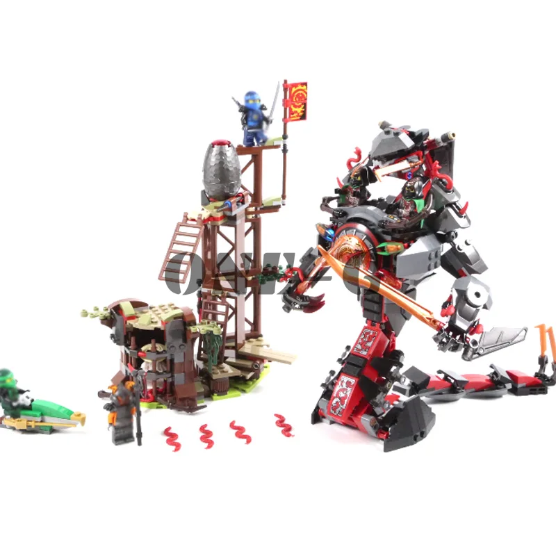 Совместимые legoinglys ninjago 70626 строительные блоки 06042 734 шт кирпичи Dawn Of Iron Doom фигурки