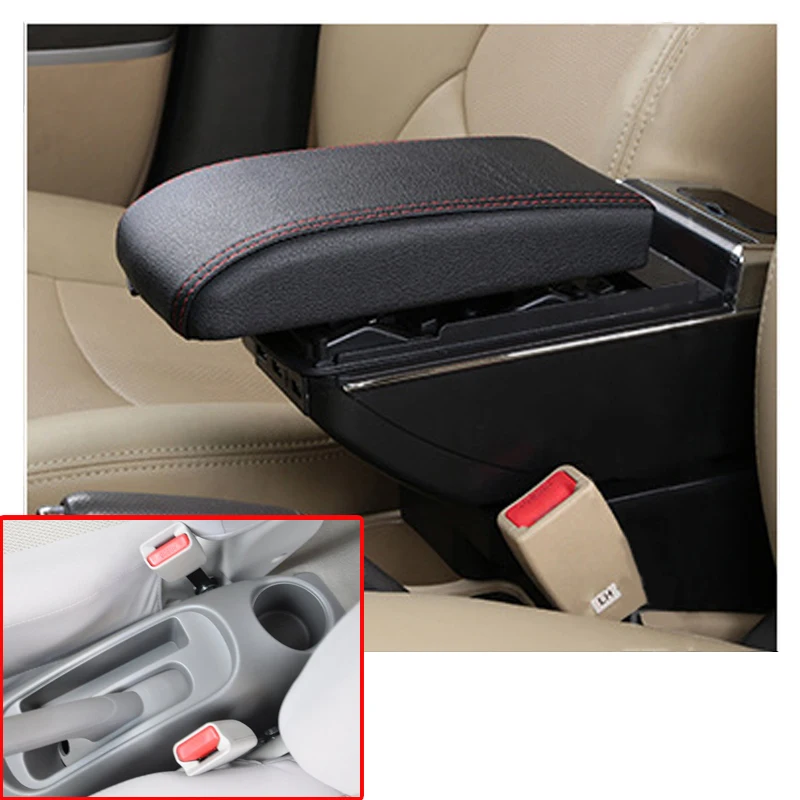 Автомобильный подлокотник для Nissan Sunny, Versa 2011-, автомобильный подлокотник с 7 usb портом, светодиодный светильник, подлокотник