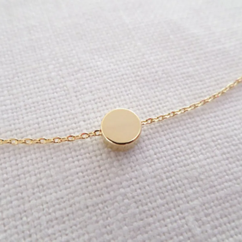 Dot Necklace, Tiny Gold Dot necklace Necklace, dainty handmade necklace, Bridesmaid gift
