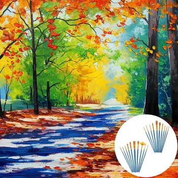 

20pcs/set Artist Paint Brush Nylon Hair Watercolor Acrylic Oil Painting Drawing Supplies Art Accessory