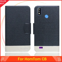 На Алиэкспресс купить чехол для смартфона 5 colors hot!! homtom c8 case customize ultra-thin leather exclusive phone cover folio book card slots free shipping