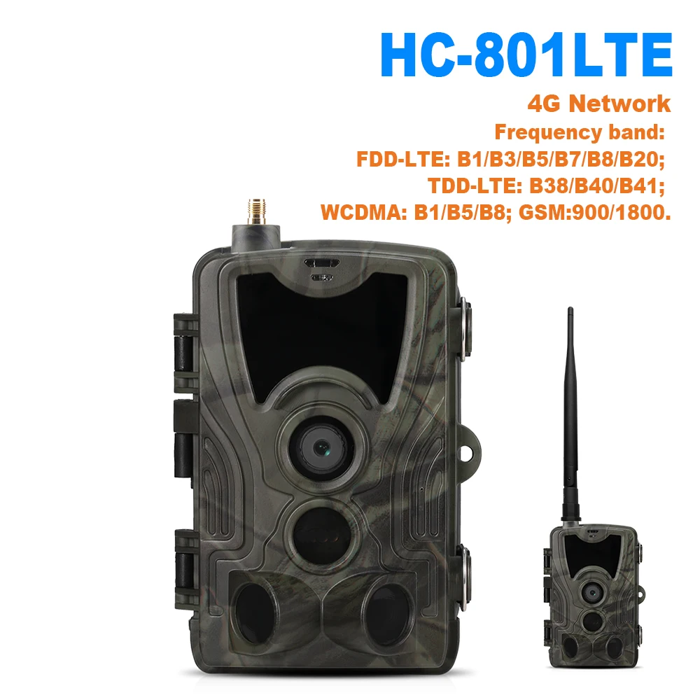 

HC801 4G MMS SMS Trail Camera 16MP 1080P Infrared Night Vision Hunting Camera PIR Wildlife Camera Photo Traps 0.3s Trigger
