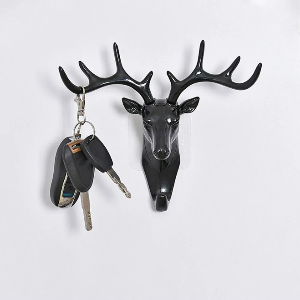 

Deer Head Self Adhesive Wall Door Hook Hanger Bag Keys Sticky Holder