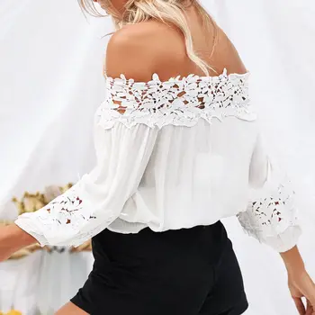 

UK Womens Off The Shoulder Blouse Loose Casual Short Sleeve Tops Summer
