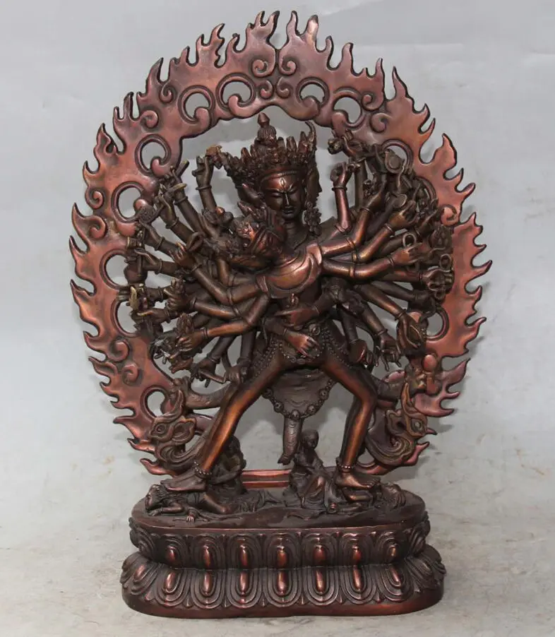 

Crafts statue China Tibetan Buddhism copper to drive the evil to ward off bad luck and more ha