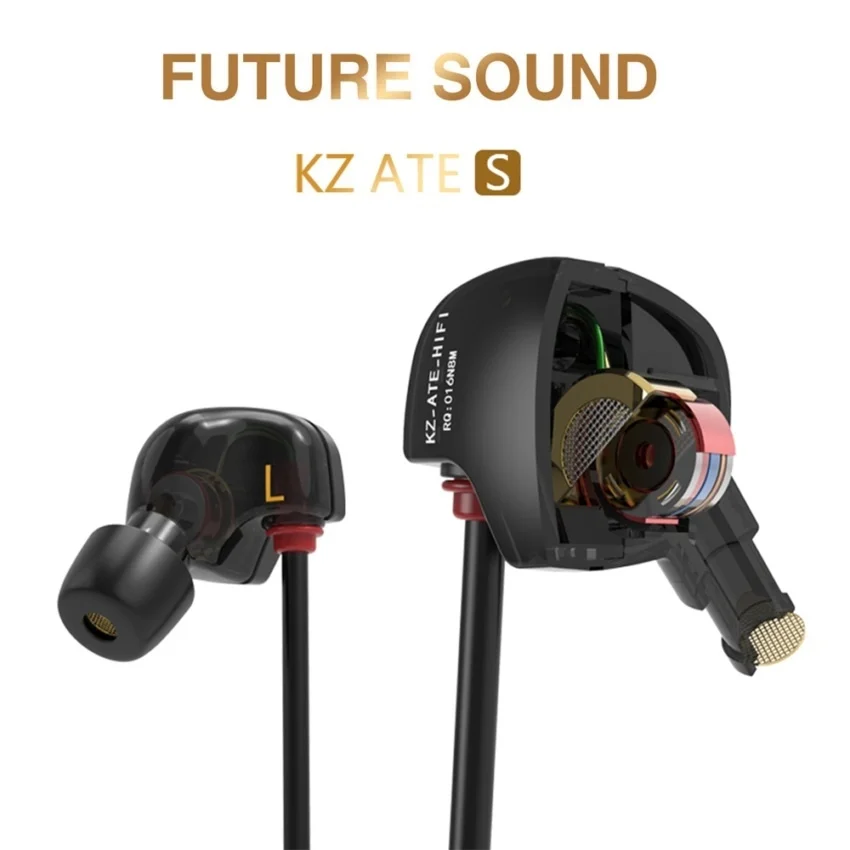 KZ ATE S Hi Fi IEM 3.5mm Sports Headphones Super Bass and Noise