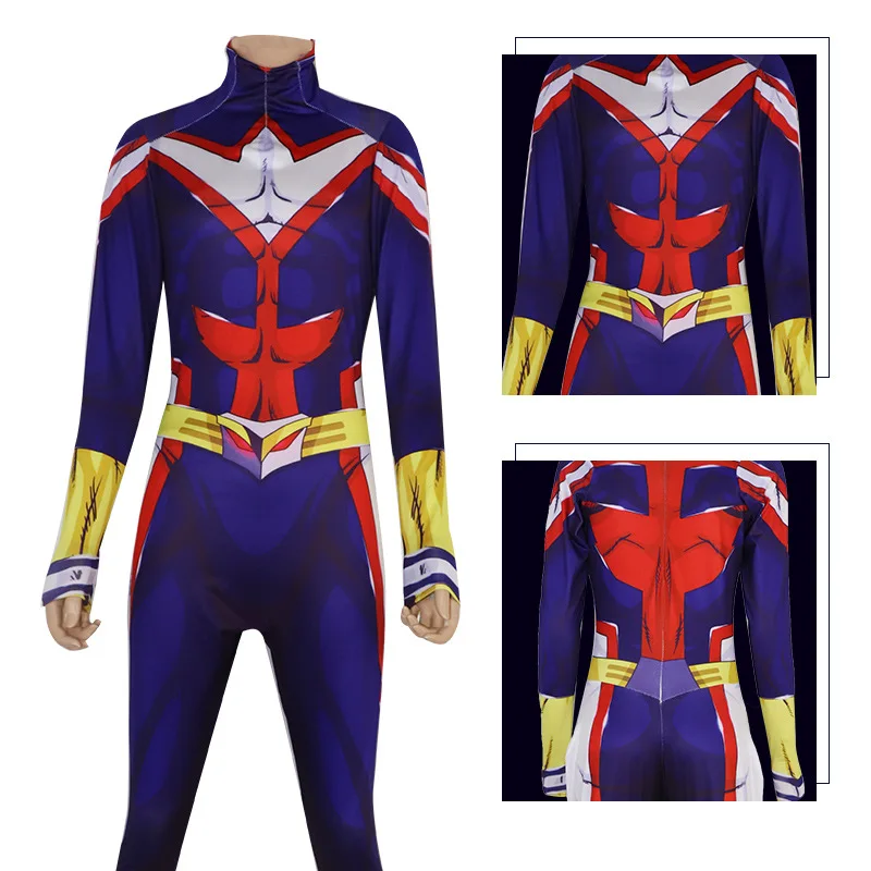 2019 аниме «Мой герой» Academy Boku no Hero Academy All Might комбинезоны с 3D принтом лайкры Ladys Zentai Боди Косплей Костюм