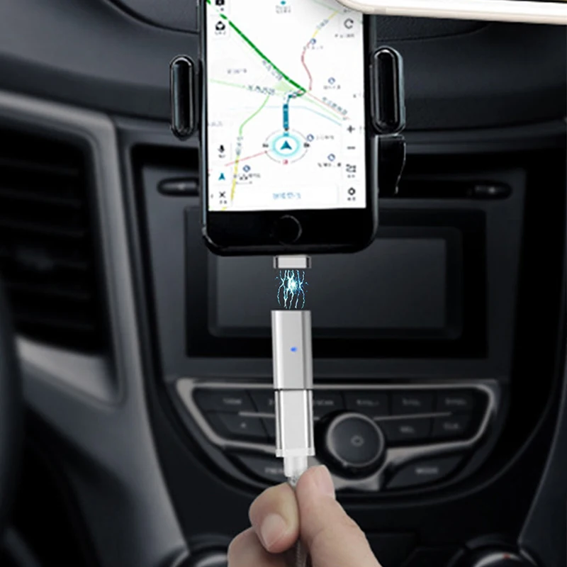 Магнитный usb адаптер с разъемом Папа мама Micro USB для iPhoneIOS Android Type C 8 Pin 3in1 кабель
