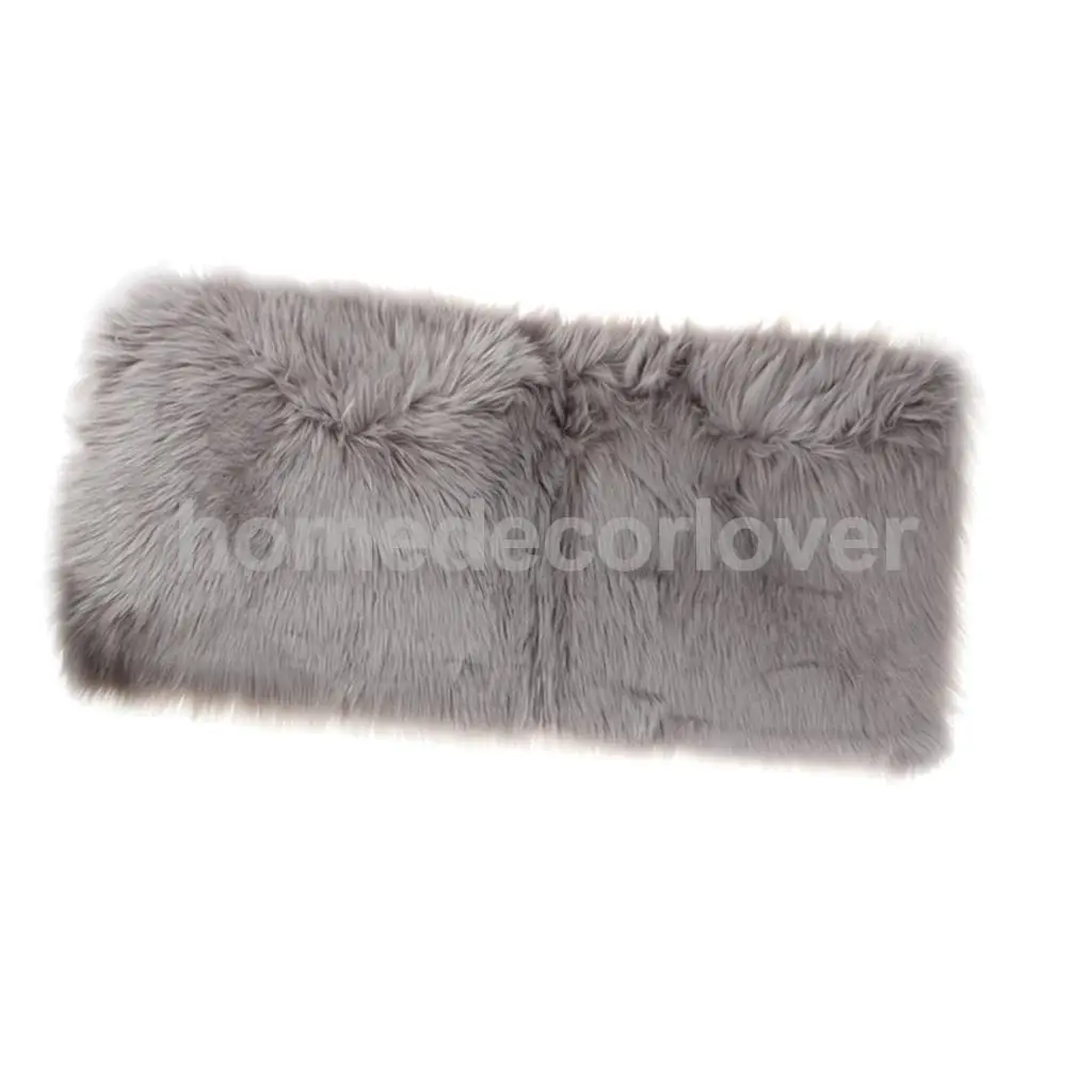 Ворсистый мягкий не сарай искусственный овчина ковер, пол ковер диван Чехол для стула подушка коврик на подоконник коврик для балкона ковер 80x50 см - Цвет: Grey