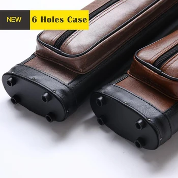 

2018 New Arrival 6 Holes Pool Cue Case Pool Stick Carring Bag Billiard Kit Case Durable Accessories Made In China