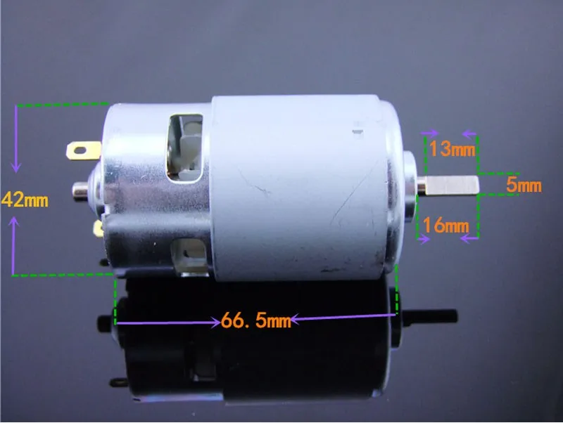 12v 24v 775 Двигатель Большой электродрель крутящего момента, недостаточно совершенная Шлифовка с помощью 8000 об/мин двигатель с шариковым подшипником и охлаждающим вентилятором