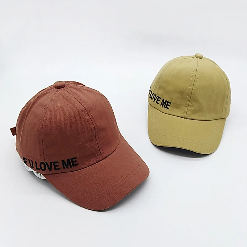 

Spring And summer Baby Girl Boy Solid Color Letter IF YOU LOVE ME Baseball Cap Kids Adjustable Breathable Visor Kids Cap