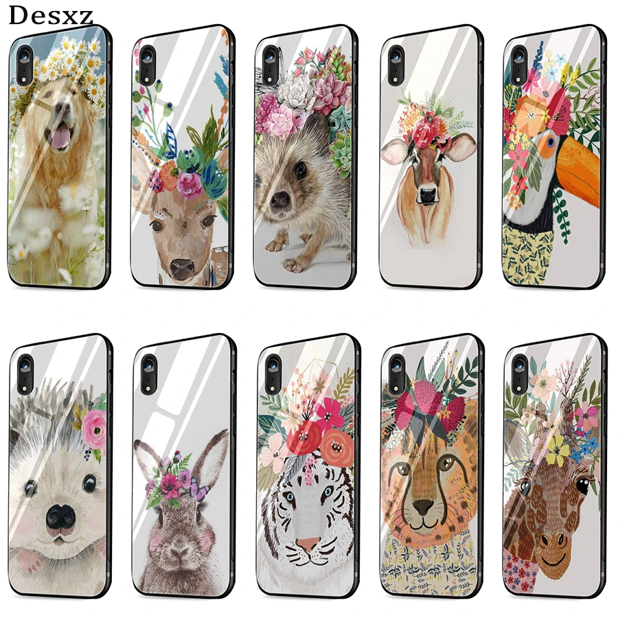 Аксессуары для iPhone стеклянная оболочка 5 55 6 6s 7 8 Plus X XS Max XR Pro с изображением головы