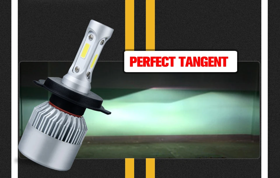 Foxcncar 2Pcs Auto H4 LED H7 H11 H8 9006 HB4 H1 H3 HB3 S2 Car Headlight Bulbs COB 72W 8000LM Automobiles Lamp 6500K 12V 24V LED (14)