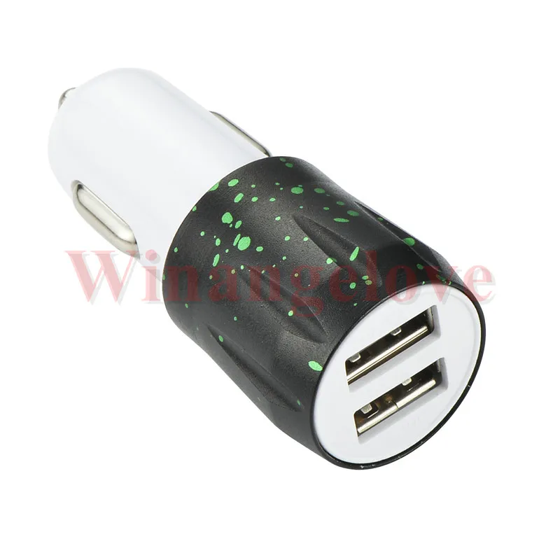 Winangelove узор автомобиля разъем usb автомобиля Зарядное устройство для iphone для samsung автомобильного прикуривателя адаптер Dual USB Автомобильное Зарядное устройство
