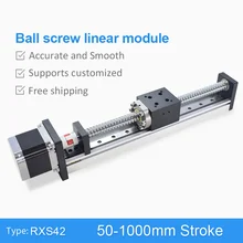 CNC Linear Guide Stage Rail Motion Slide Table Ball Screw Actuator Nema 23 Motor Module for 3d Printer Parts XYZ Robotic Arm Kit CNC Linear Guide Stage Rail Motion Slide Table Ball Screw Actuator Nema 23 Motor Module for 3d Printer Parts XYZ Robotic Arm Kit