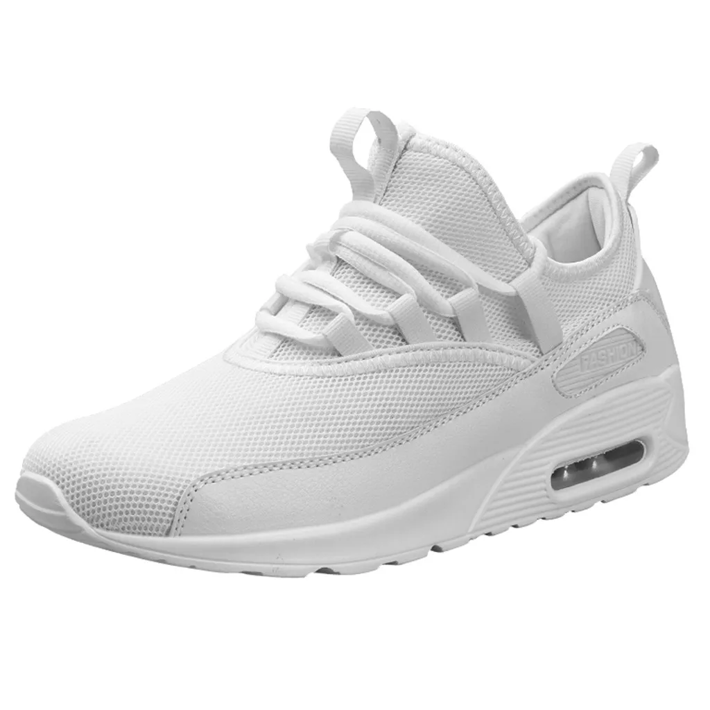 ISHOWTIENDA(ISHOWTIENDA) г. Новая модная повседневная спортивная обувь из сетчатого материала для пары дышащие Туфли-кроссовки# gh30 - Цвет: Белый