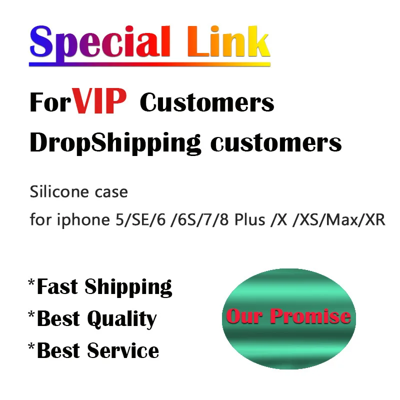 

Fast shipping VIP link Silicone case for iphone 7 8 6 Plus case Back cover for iphone X XS Max XR 5 5S SE dropshipping customers