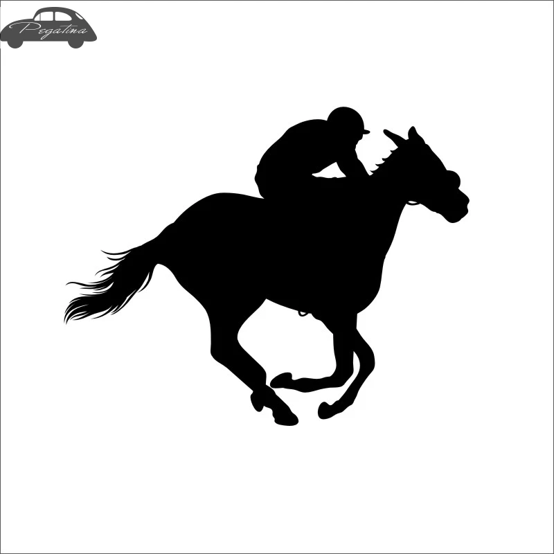 Horse Riding Racing Decal Car Cowboy Sticker Horserace Poster Vinyl Wall Decals Pegatina Decor Mural Sticker