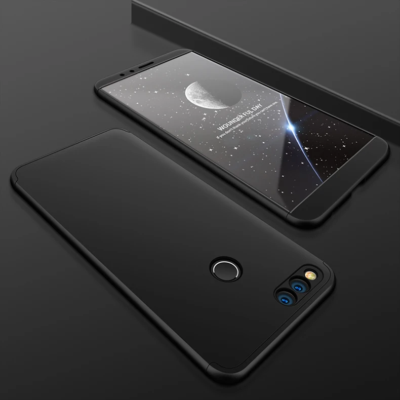 Honor7X Роскошный чехол на 360 градусов для huawei Honor 7X чехол s с закаленным стеклом полное покрытие для huawei Honor 7X чехол для телефона 5,93''