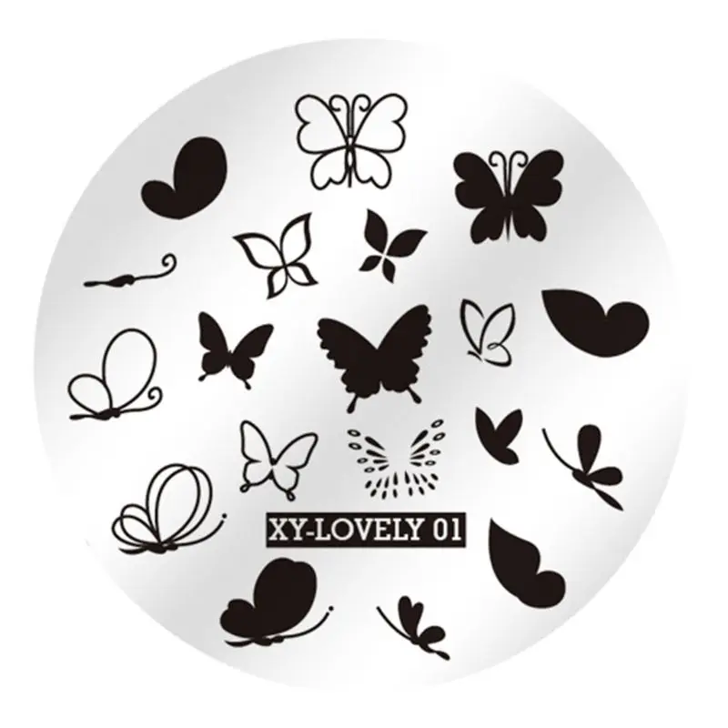 

1pc Stamping Manicure Image Round Nail Art Stamp Template Tool Plate Polish 5.5cm