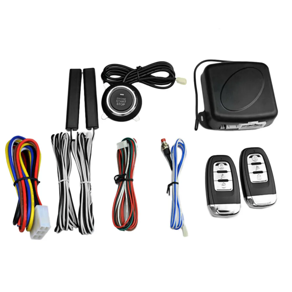 

11.11 Hot Sale 9Pcs Car SUV Keyless Entry Engine Start Alarm System Push Button Remote Starter Stop Auto