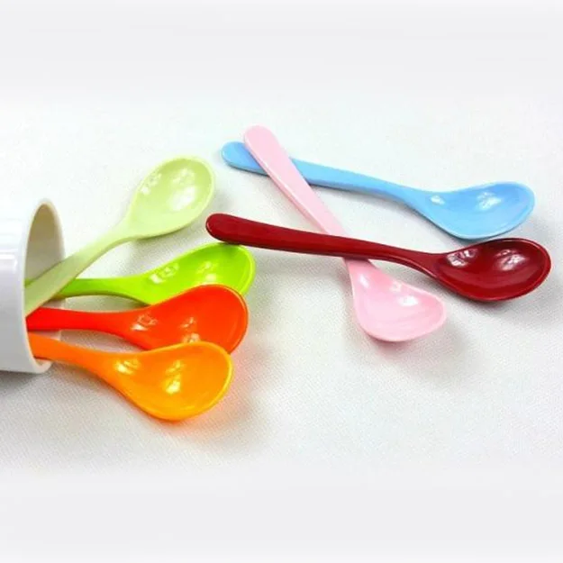 Korean Lovely Color Kid Spoon Cute Honey Spoon No Flavor Dinnerware