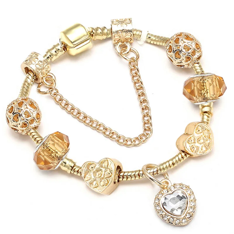 BAOPON, известный бренд, ювелирное изделие, очаровательный браслет для женщин с сердечком, прекрасный браслет, золотые браслеты, браслеты, Mujer, Прямая поставка
