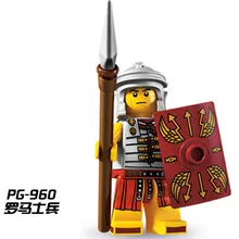 400 шт. POGO PG960 римские солдаты герой строительные блоки кирпичи действий лучший подарок детские игрушки