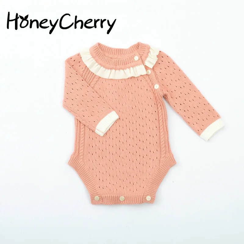 

Children Pink Bodysuit Baby Girl Clothes Cotton Long-sleeved Khaki Crawling Suit For Infants And Young Girls In 2019