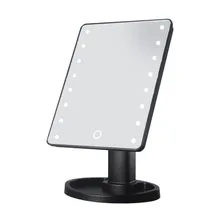 Portable Size 22LED Women Facial Makeup Mirror 360 Degree Rotation Touch Induction Tabletop Cosmetic Makeup Mirror Top Sale