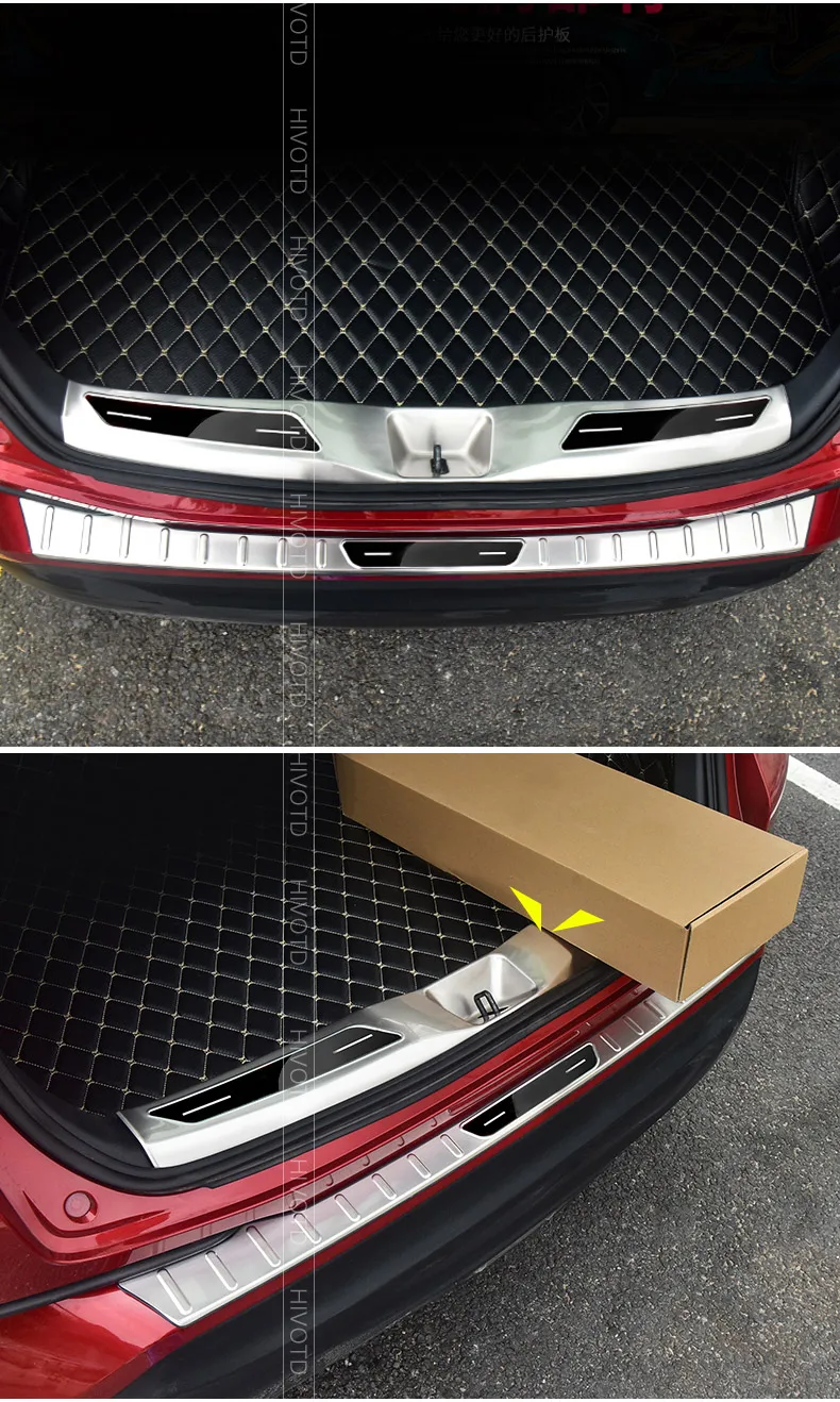 Hivotd For Toyota C-HR CHR Stainless Steel Rear Boot Bumper Plate Decoration Cover Trim Car Styling Exterior Accessories
