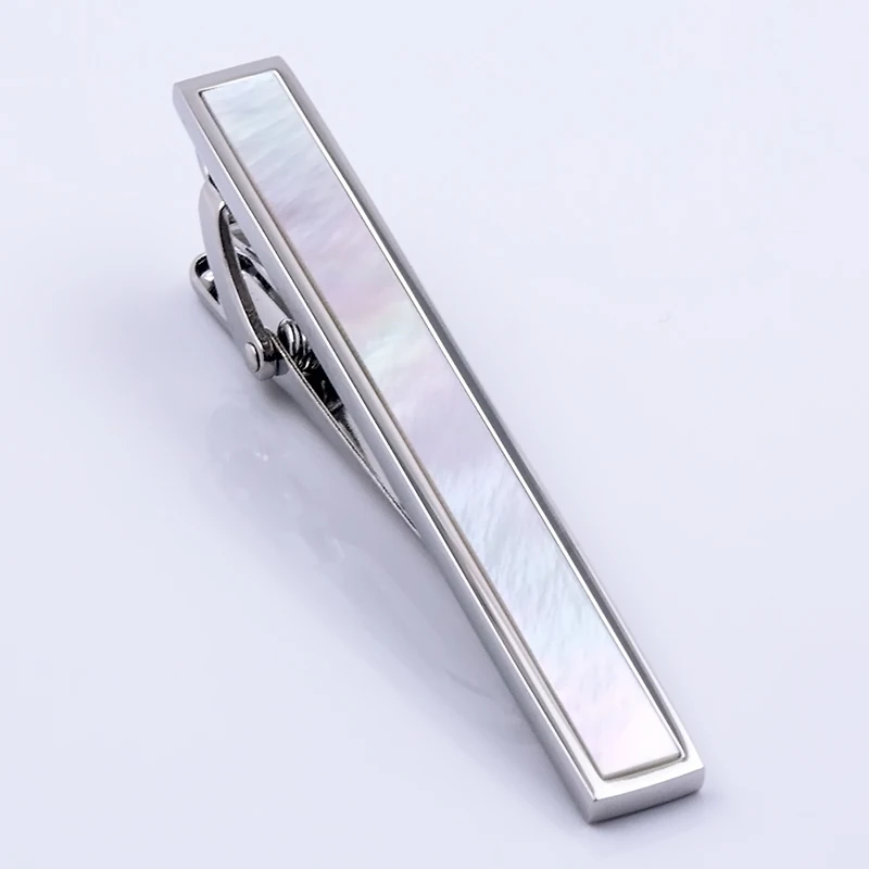 KFLK men's high quality white shell necktie clips for the wedding gift will be delivered in 2020 with free shipping | Украшения и