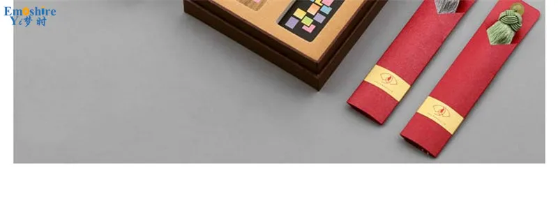 Emoshire Hand-painted classical Chinese romantic Su-bookmarked ebony wood fine exquisite gift creative custom lettering (4)