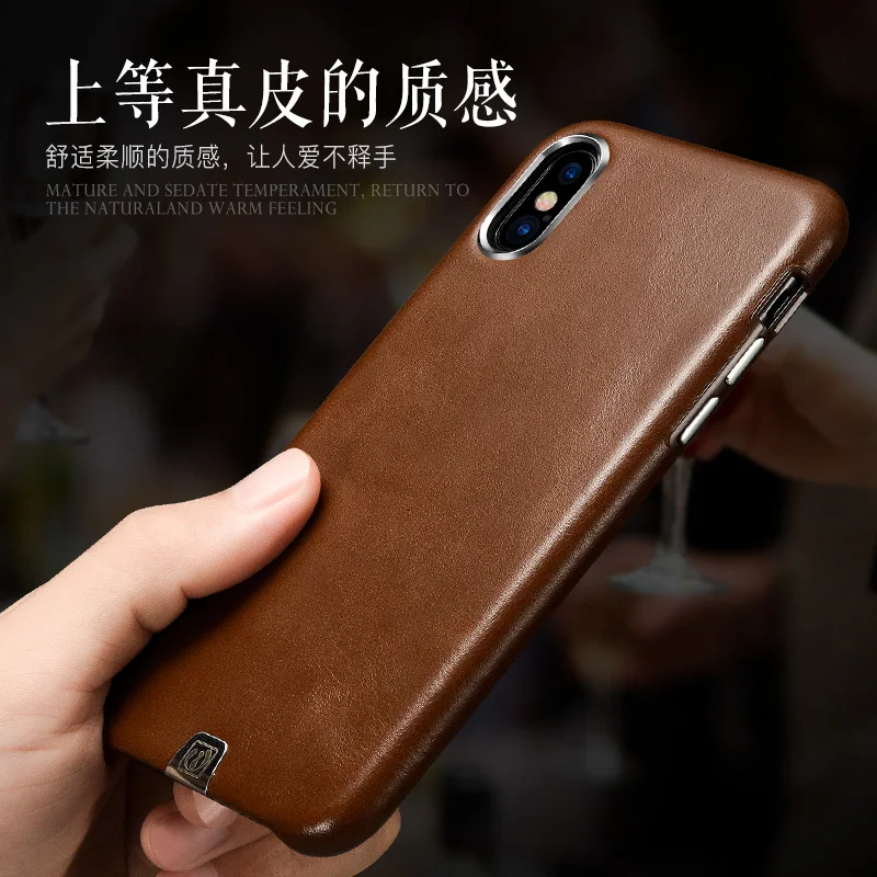 2020 новый оригинальный брендовый чехол icarer из натуральной кожи для iPhone X коровьей