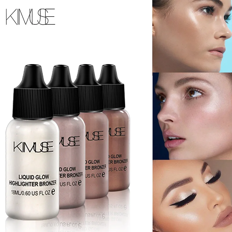 

KIMUSE Face 3D Contour Liquid Highlighter Bronzer Illuminator Makeup Shimmer Brighten Highlighting Concealer Cosmetics Maquiagem